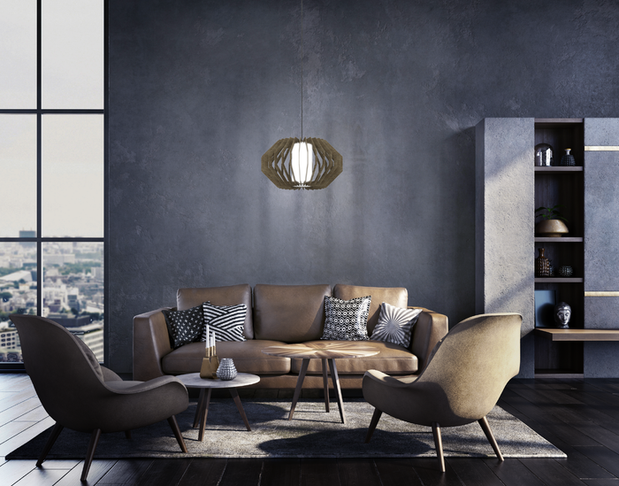 EGLO Rusticaria Hanglamp - E27 - Ø 45 cm - Zwart|Bruin|Wit