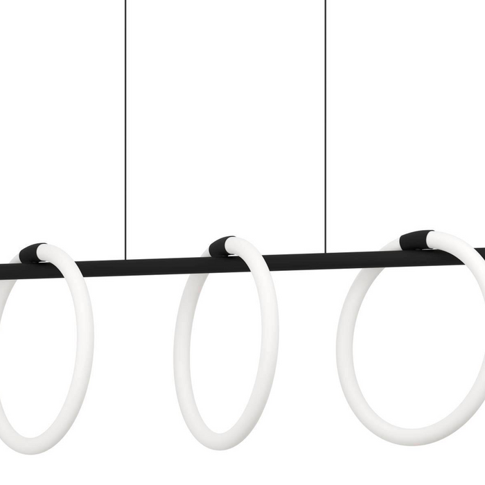 EGLO Caranacoa Hanglamp - LED - 117 cm - Zwart|Wit