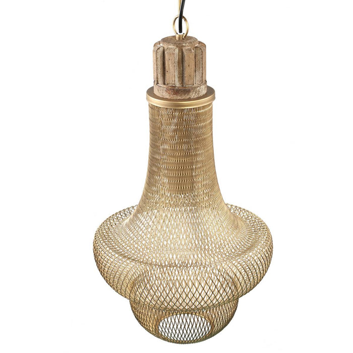 PTMD Elvira Hanglamp - H57 x Ø30 cm - Ijzer - Goud