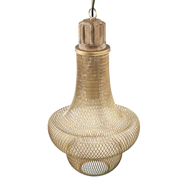 PTMD Elvira Hanglamp - H57 x Ø30 cm - Ijzer - Goud