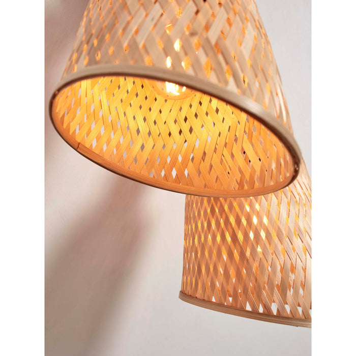 GOOD&MOJO Plafonniere Java - Bamboe - 28x15x24cm