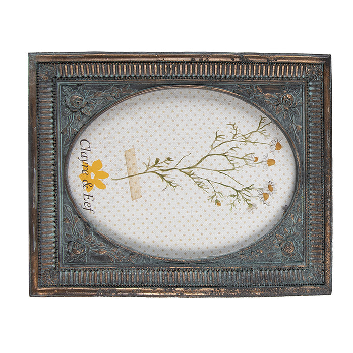 Clayre & Eef Fotolijst 13x18 cm Groen Kunststof Glas Fotokader