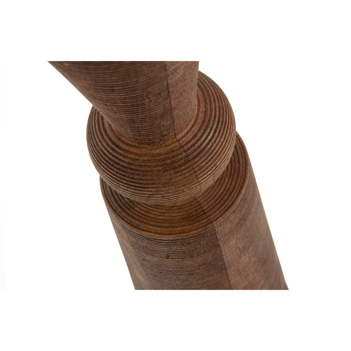 WOOOD Pyro Kandelaar - Mango Hout - Naturel -Set van 2