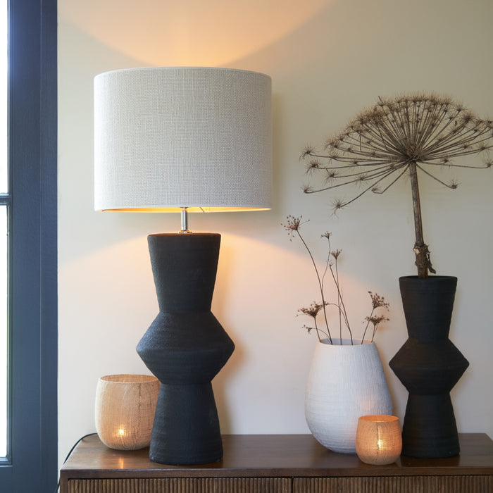 Light&living Vaas deco Ø18,5x40,5 cm AYLA keramiek zwart