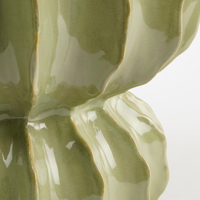 Mica Decorations Altea Vaas - H35 x Ø33 cm - Keramiek - Lichtgroen