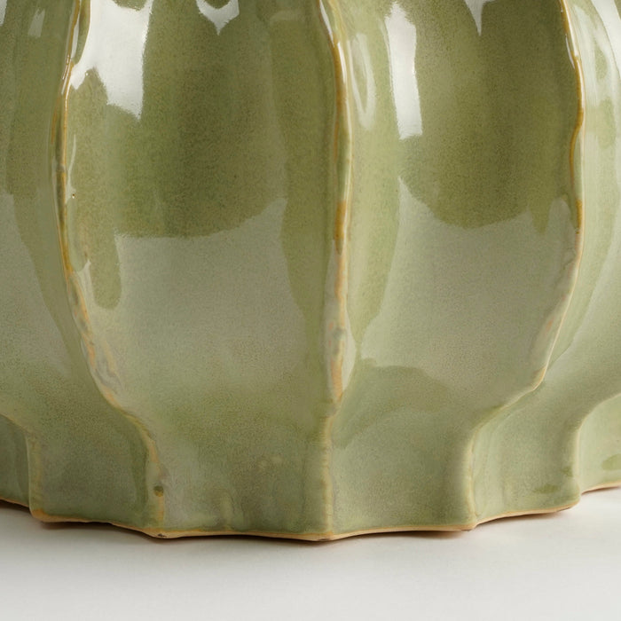 Mica Decorations Altea Vaas - H35 x Ø33 cm - Keramiek - Lichtgroen