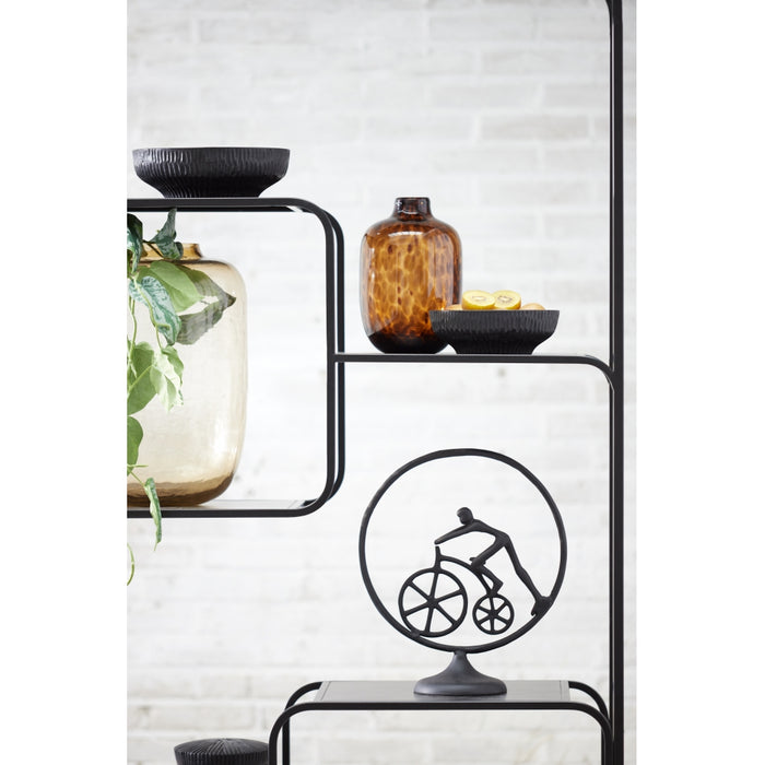 Light & Living Vaas Dakar Bruin - Glas - 12x19x12cm (BxHxD)