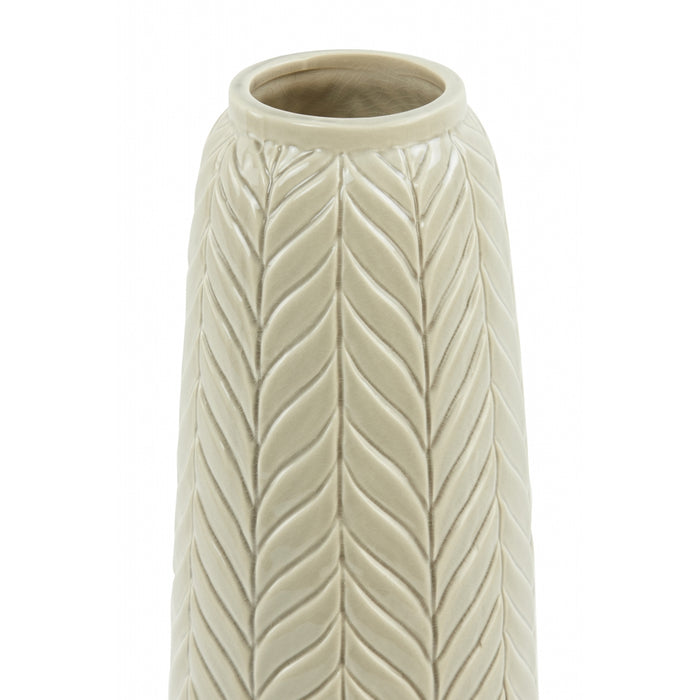 Light & Living Light&living Vaas Ø15,5x40 cm LILO keramiek crème