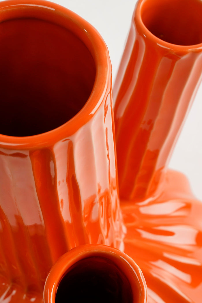 Mica Decorations Felipe Tulpenvaas - H27 x Ø20 cm - Keramiek - Oranje