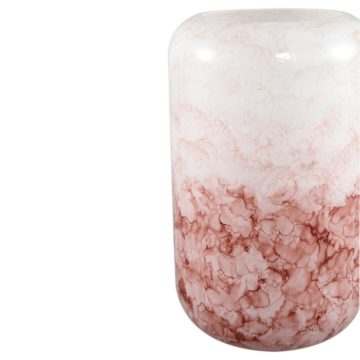 PTMD Urish Pink glass vase watercolored look round L