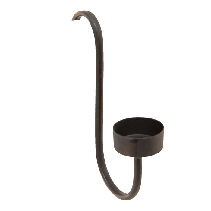 Clayre & Eef Theelichthouder 4x9x18 cm Zwart IJzer