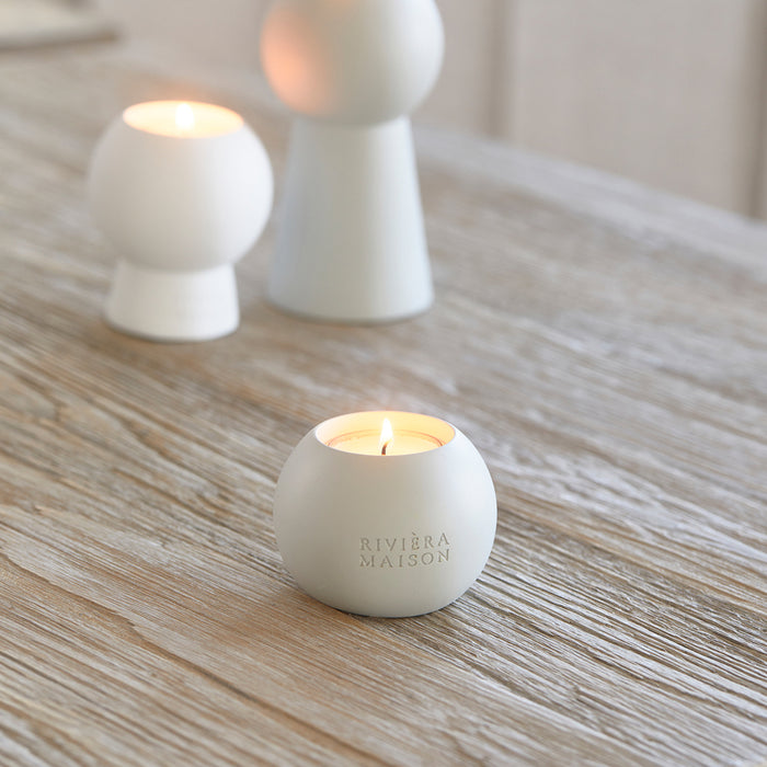 Riviera Maison Waxinelichthouder rond - Oriental Pearl - Beige