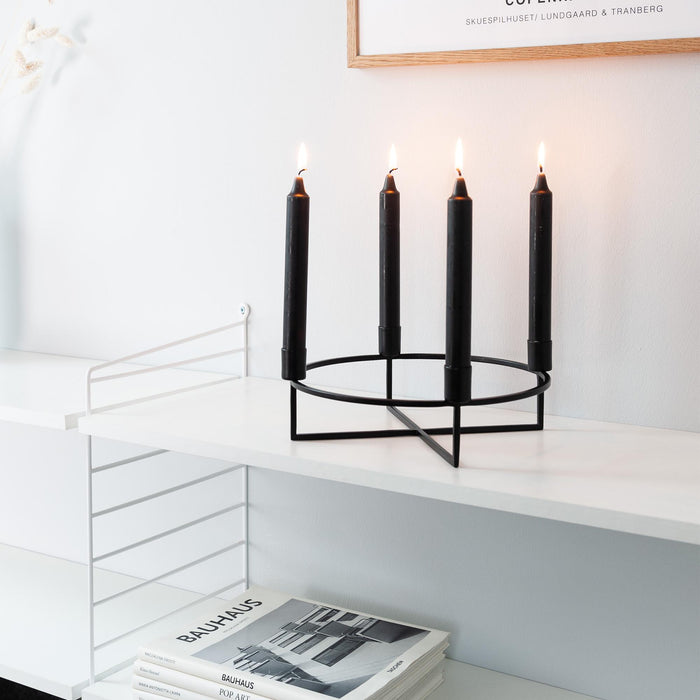 4flames kandelaar Ø28 zwart