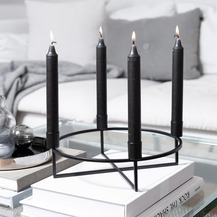 4flames kandelaar Ø28 zwart