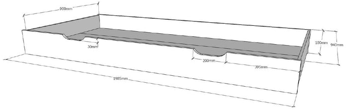 Vipack Dallas Huisbed met Slaaplade 90x200 cm Wit