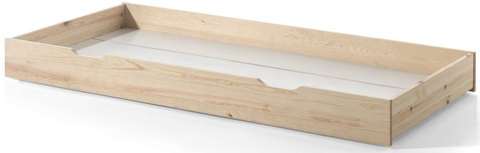 Vipack Tipi Bed met Uitvalbeveiliging en Bedlade Wit | Naturel