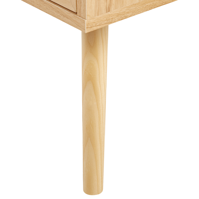 Beliani - PEROTE - Nachtkastje - Lichte houtkleur - Rotan