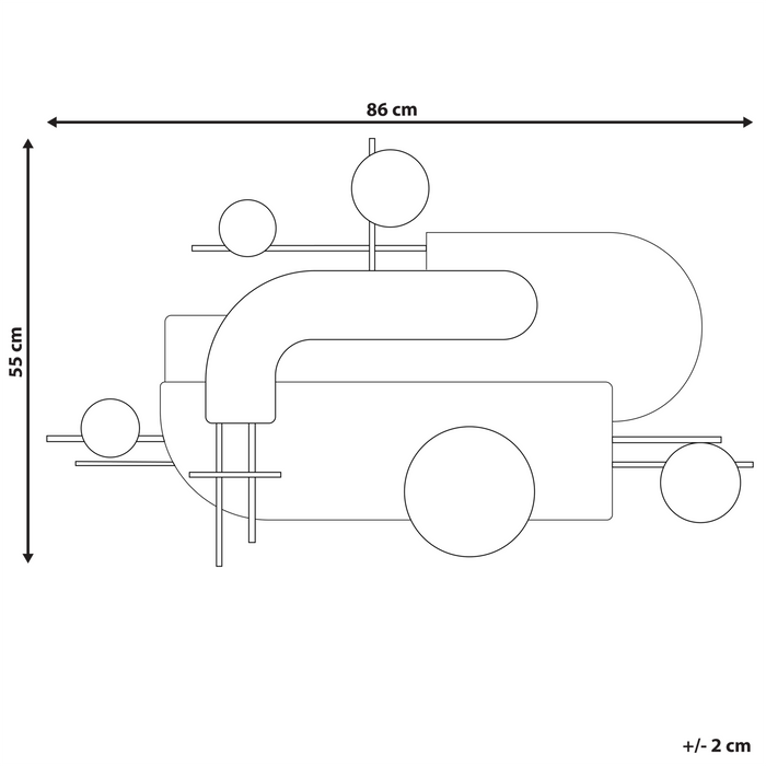 Beliani - LUTETIUM - Wanddecoratie - Zwart - IJzer