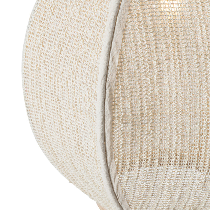 QAZQA Oosterse hanglamp naturel stof 46 cm - Rob