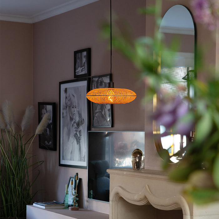 QAZQA Oosterse hanglamp bamboe 40 cm - Ostrava