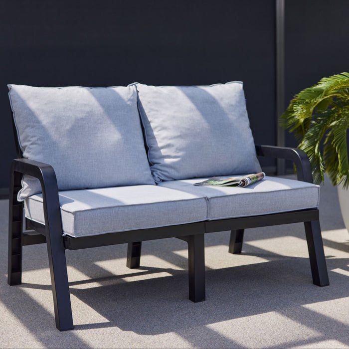 Hartman Ibiza 2-persoons Loungebank Antraciet - Lichtgrijze Kussens