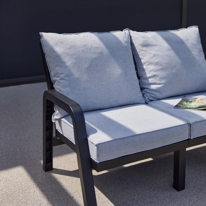 Hartman Ibiza 2-persoons Loungebank Antraciet - Lichtgrijze Kussens