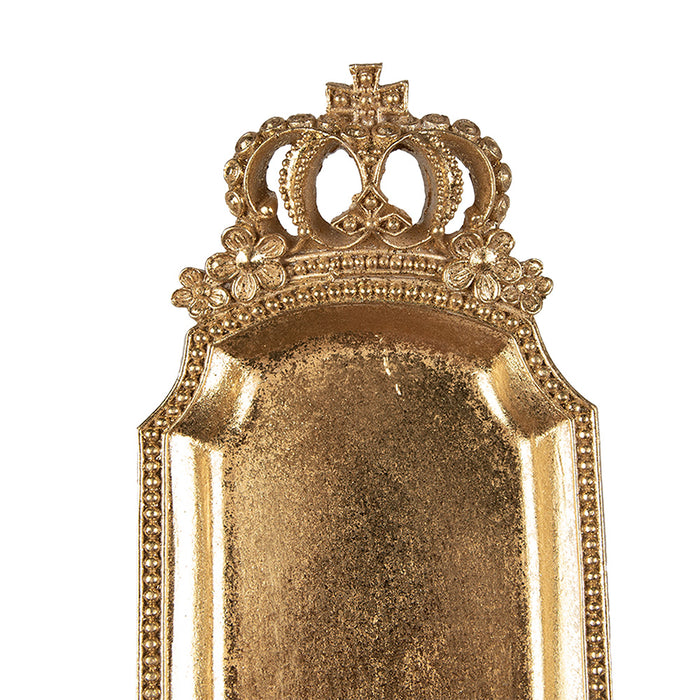 Clayre & Eef Decoratie Dienblad 36x10x3 cm Goudkleurig Kunststof