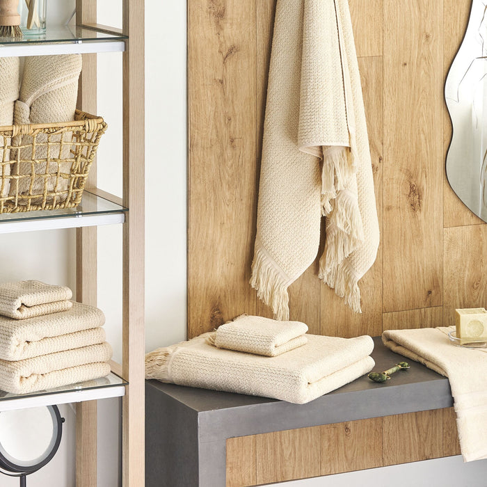 Beliani - ATIU - Handdoek set van 9 - Beige - Katoen