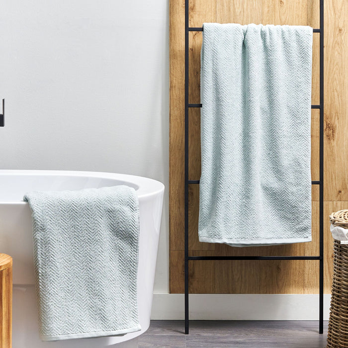 Beliani - MITIARO - Handdoek set van 2 - Mintgroen - Katoen