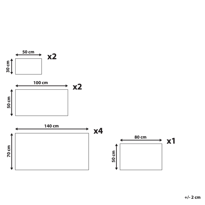 Beliani - ATIU - Handdoek set van 9 - Pastelroze - Katoen
