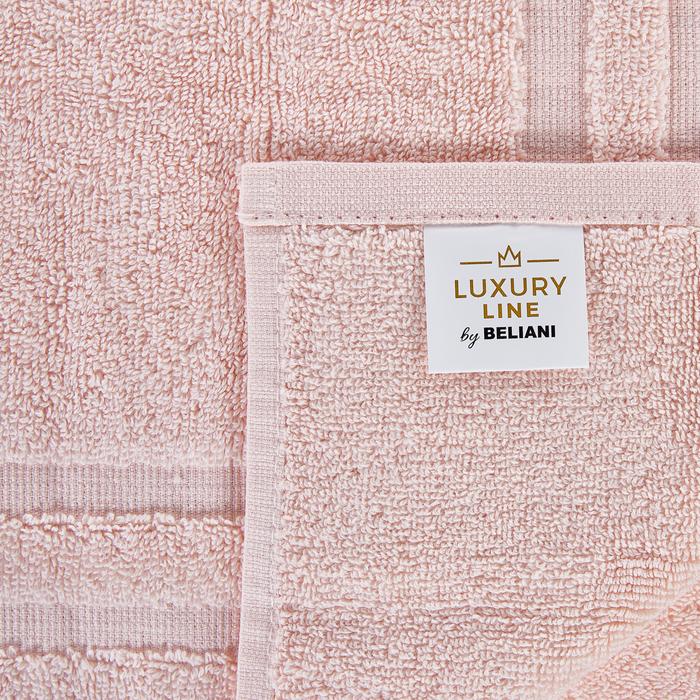 Beliani - ATIU - Handdoek set van 9 - Pastelroze - Katoen
