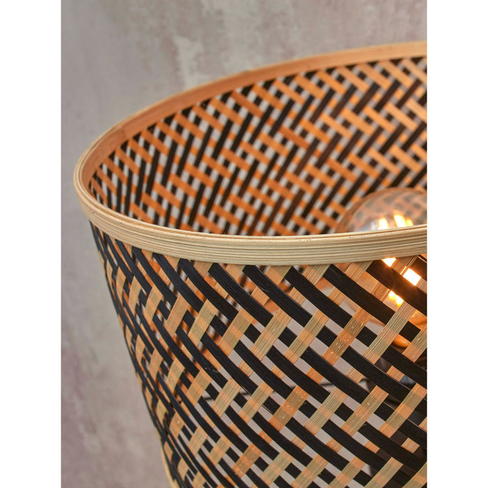 GOOD&MOJO Tafellamp Java - Bamboe|Zwart - Ø32x56cm