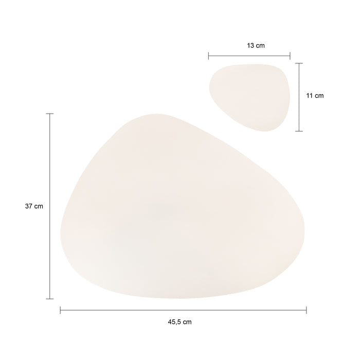 Krumble Placemat set design - 4 stuks - Wit