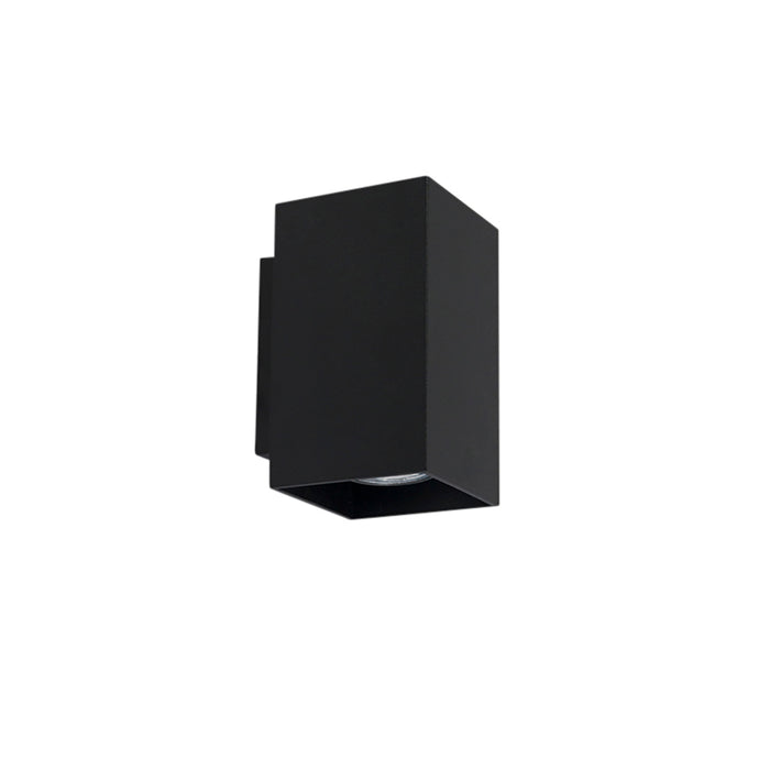 QAZQA Set van 2 moderne wandlampen zwart vierkant 2-lichts - Sandy