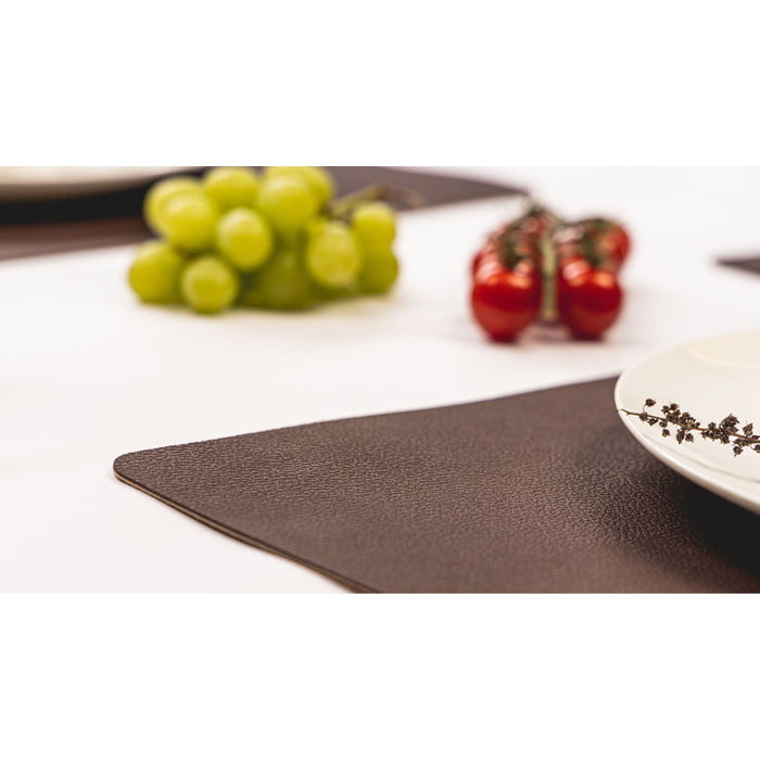 Jay Hill Placemat Leer - Bruin | Zand - dubbelzijdig - 46 x 33 cm