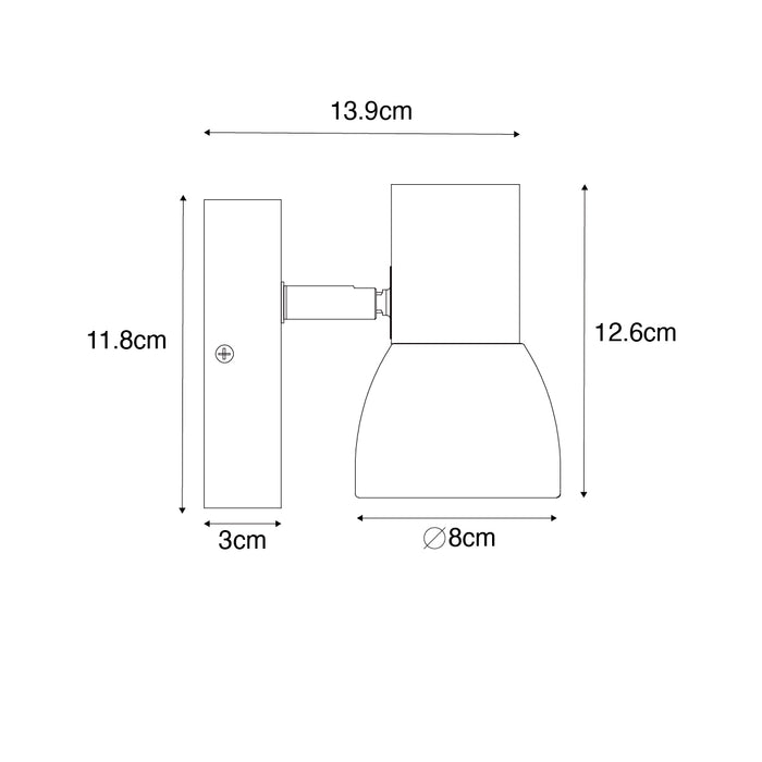 QAZQA Landelijke wandlamp hout met wit verstelbaar - Thorin