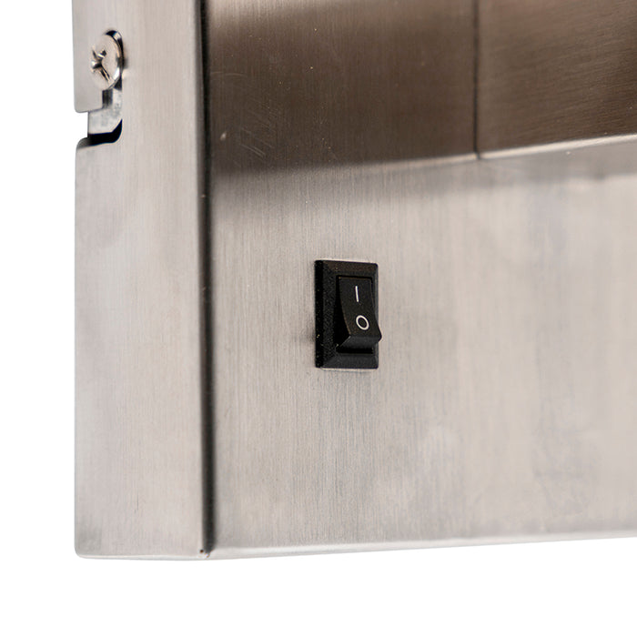 QAZQA Smart Wandlamp staal met kap creme wit incl. Wifi P45 - Bergamo