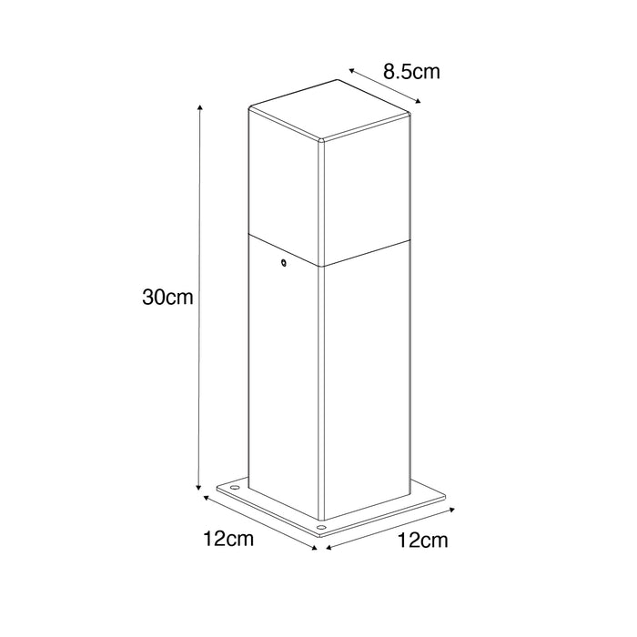 QAZQA Moderne staande buitenlamp 30 cm donkergrijs IP44 - Denmark