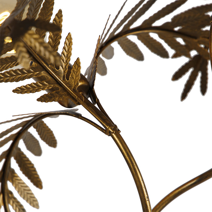 QAZQA Smart vloerlamp goud 187 cm incl. 2 Wifi G95 - Botanica