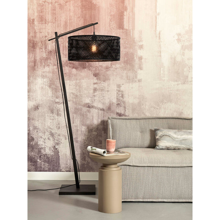 GOOD&MOJO Vloerlamp Java - Bamboe Zwart - 75x50x176cm