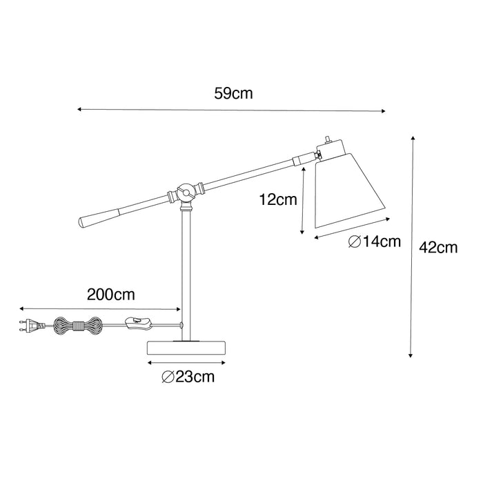 QAZQA Art Deco tafellamp brons met marmer en amber glas - Nina
