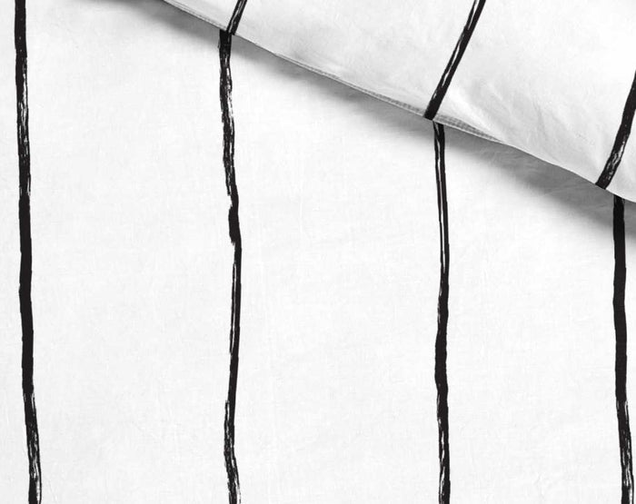 Seashell Fair Dekbedovertrek - 140x200cm - wit lily streep