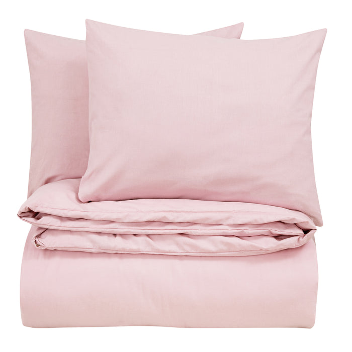 Dekbedovertrek Uni - 140x200|220cm - zacht roze