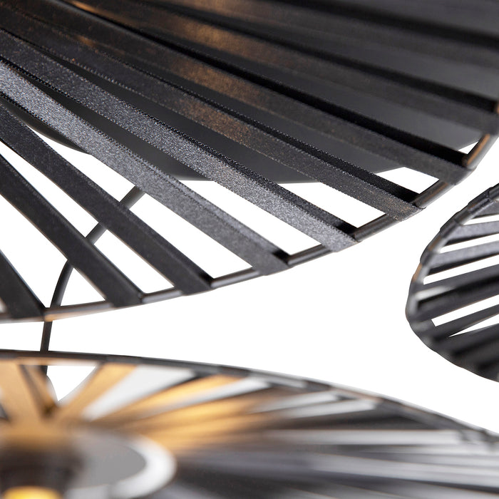 QAZQA LED Plafondlamp leia - Goud|messing - Landelijk - D 106cm