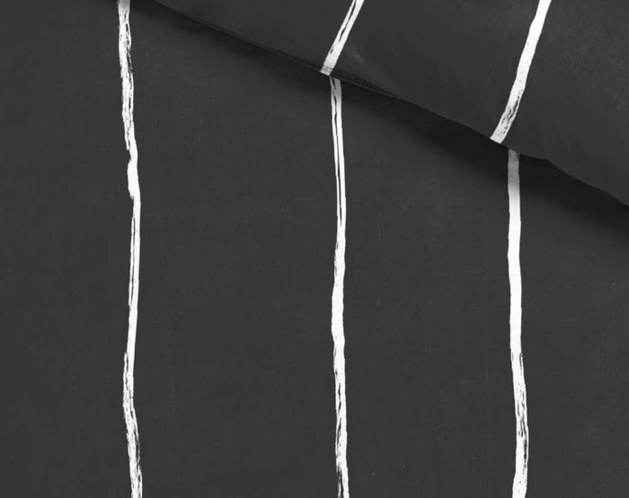 Seashell Fair Dekbedovertrek - 140x200cm - antraciet lily streep