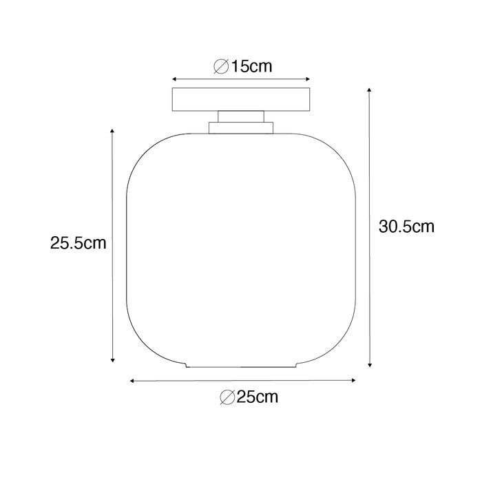 QAZQA Design plafondlamp messing en amber glas - Zuzanna