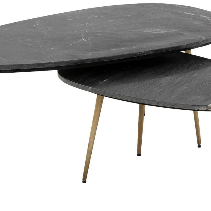 Goossens Salontafel Enzo in Donker marmer