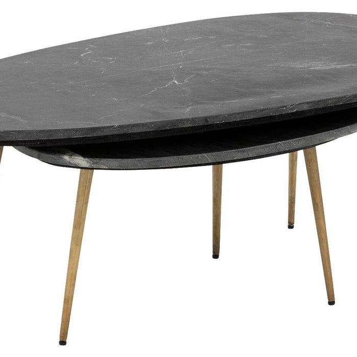 Goossens Salontafel Enzo in Donker marmer