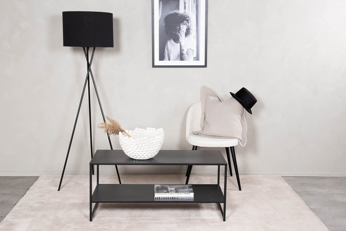 Hioshop Staal salontafel 101,6x43,2cm zwart.