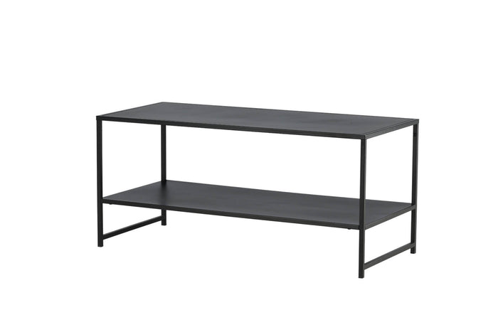 Hioshop Staal salontafel 101,6x43,2cm zwart.
